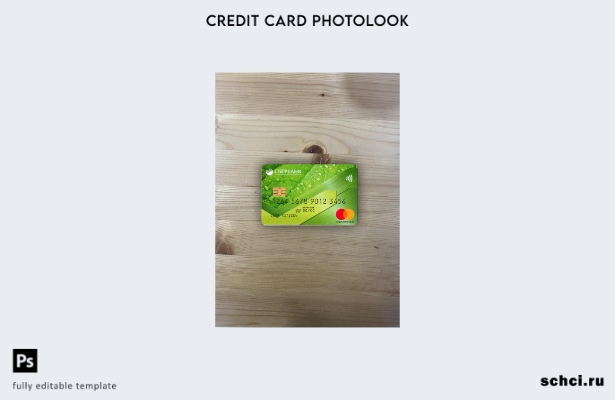 цифровая загрузка Россия Сбербанк Mastercard зеленый фотовид переднего шаблона